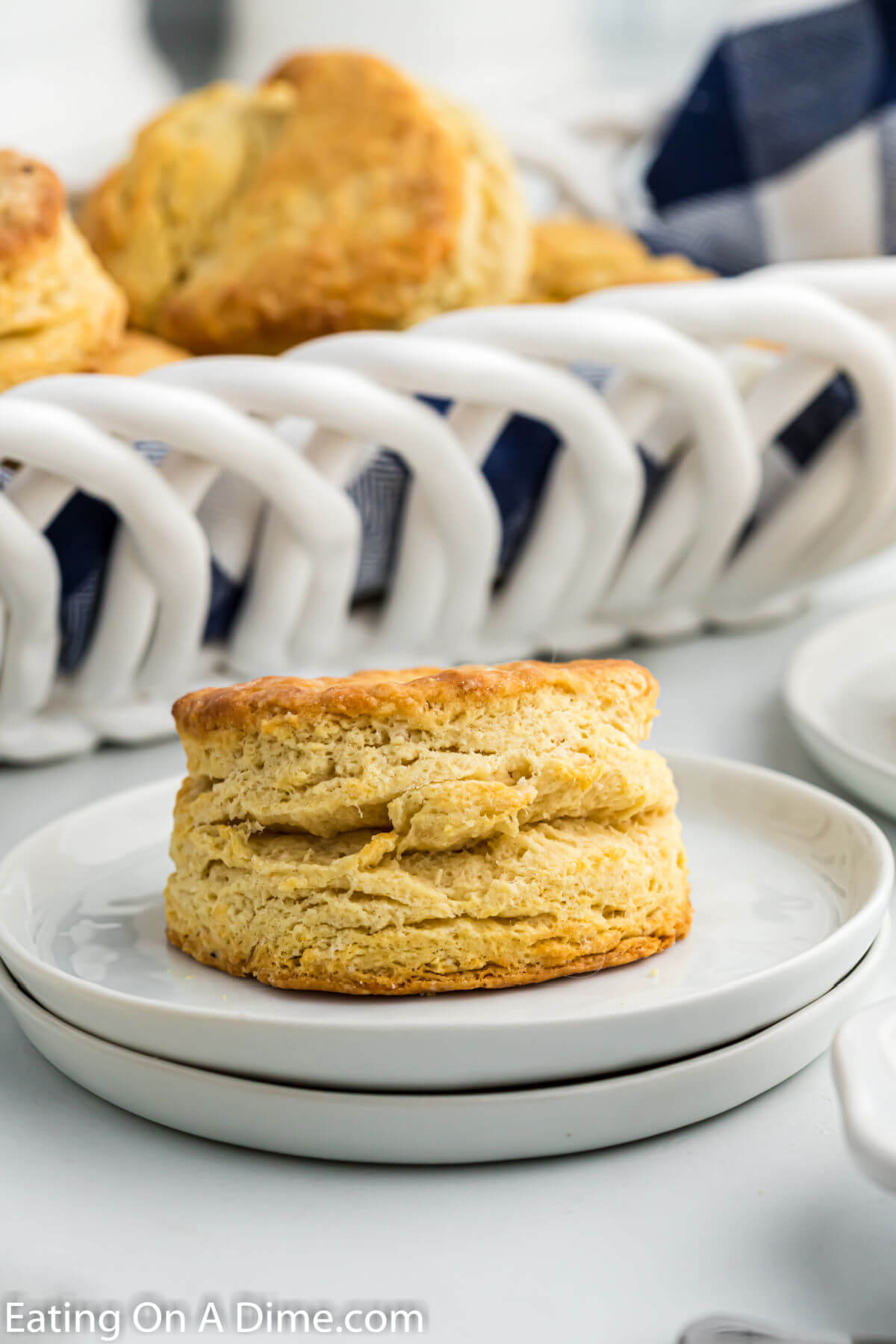 KFC biscuit on a plate. 