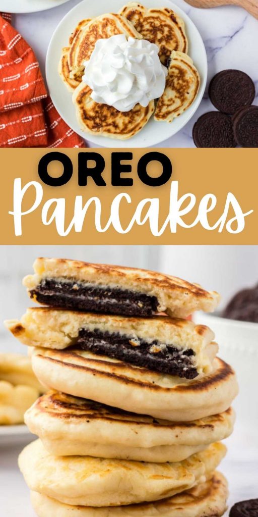 Have some fun with your pancakes and make Oreo Pancakes Recipe. These pancakes are easy and great for a special breakfast or for brunch. Learn how to make Oreo pancakes at home with this easy recipe! #eatingonadime #pancakerecipes #breakfastrecipes #oreorecipes 