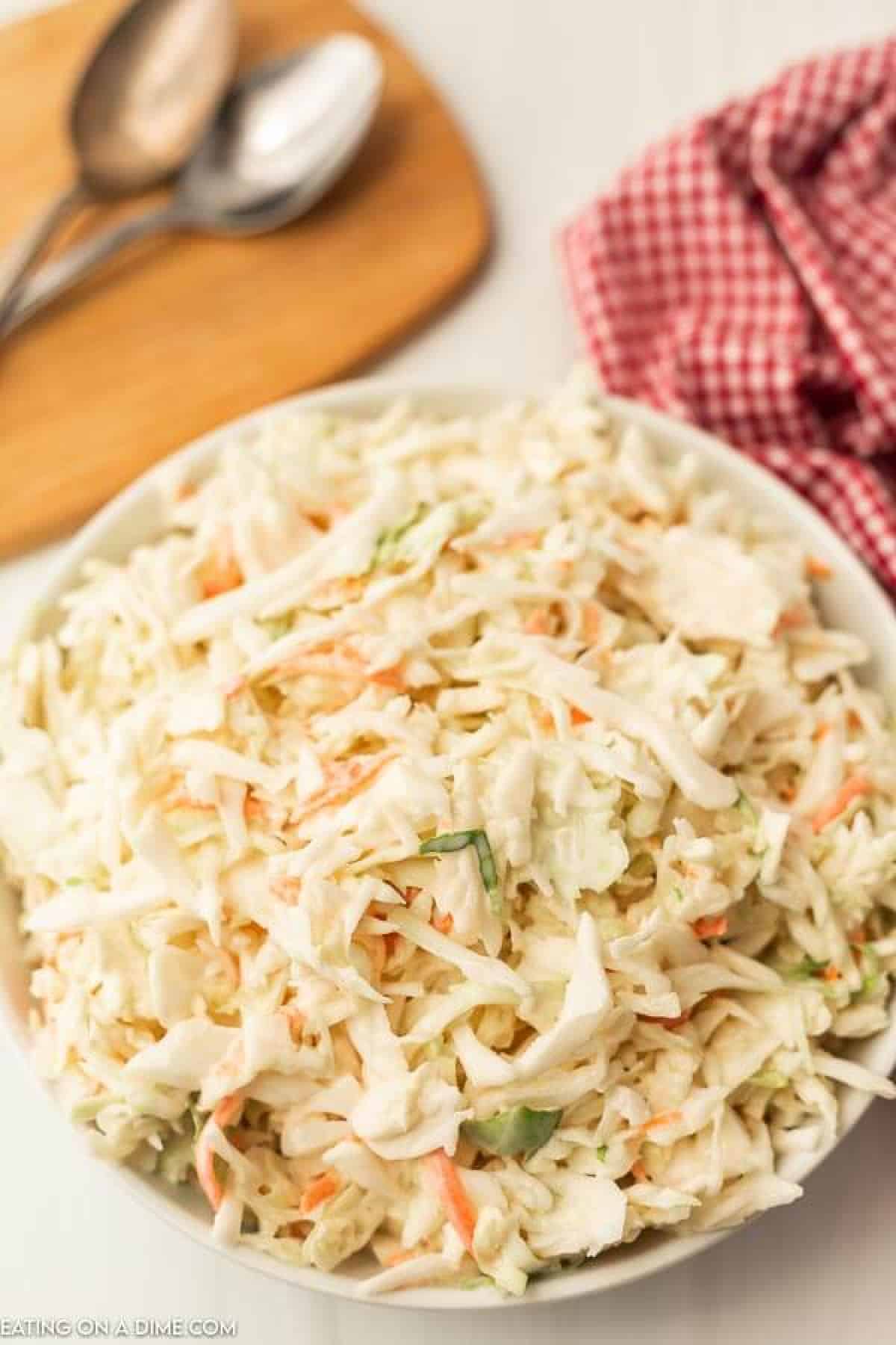 Chick-fil-a Coleslaw in a bowl ready to serve.