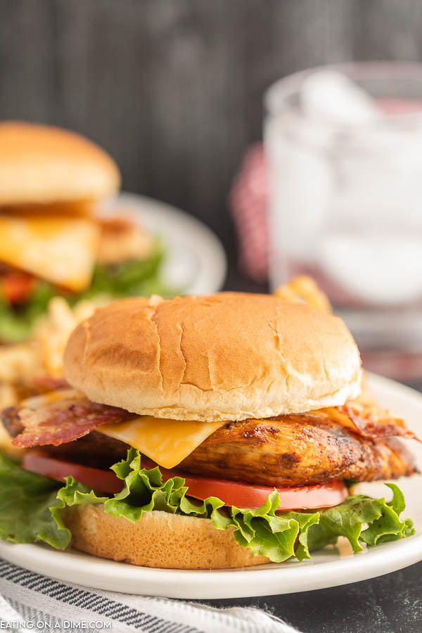 Chick-fil-a Grilled Chicken Club Sandwich on a plate. 