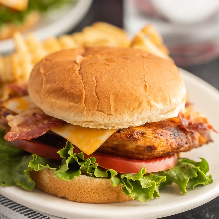 Chick-fil-a Grilled Chicken Club Sandwich on a plate. 