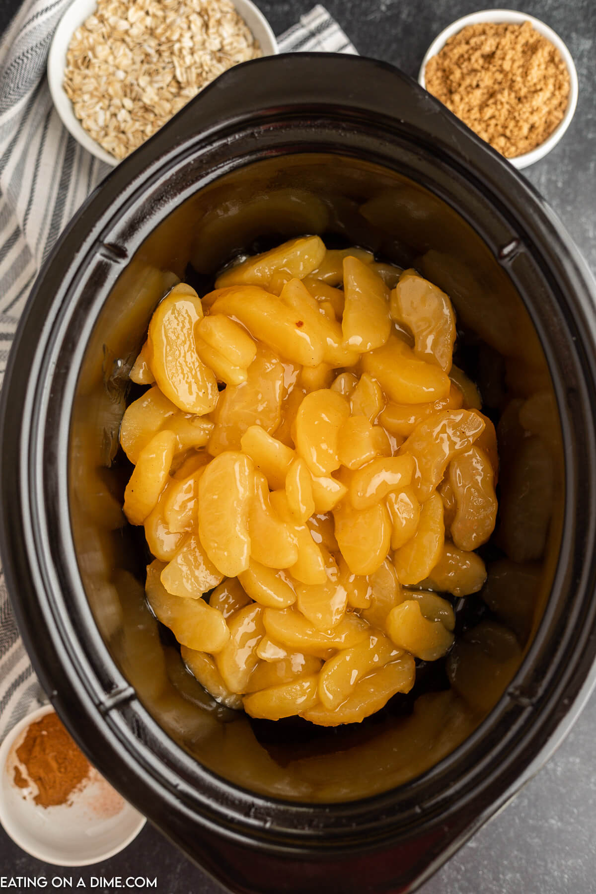 Apple pie filling in the crock pot