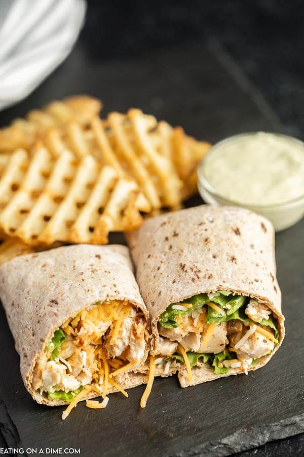 Chick-fil-a Grilled Chicken Cool Wrap
cut in half. 