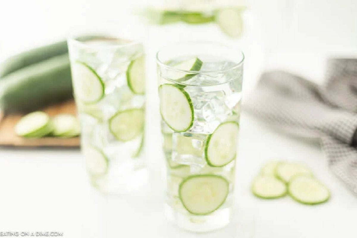2 Glasses of Cucumber Water.