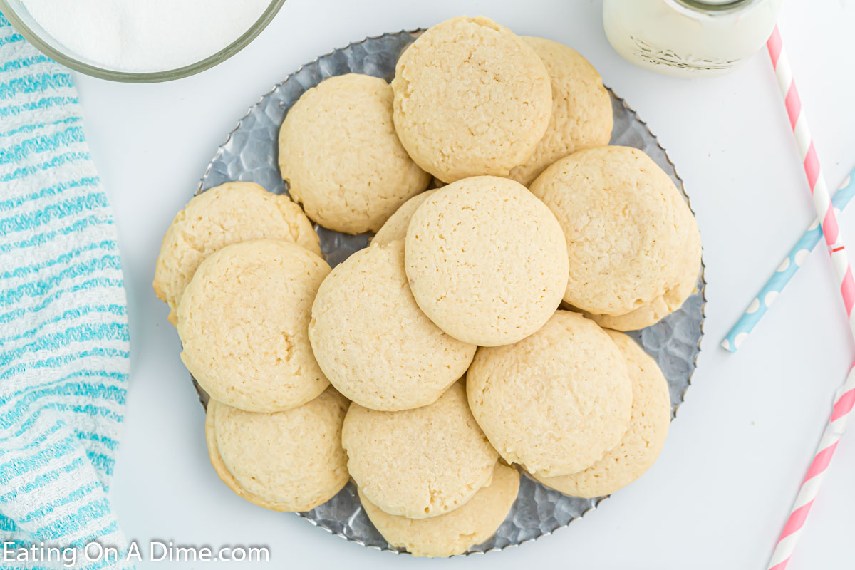 Sugar Cookies on a sliver platter