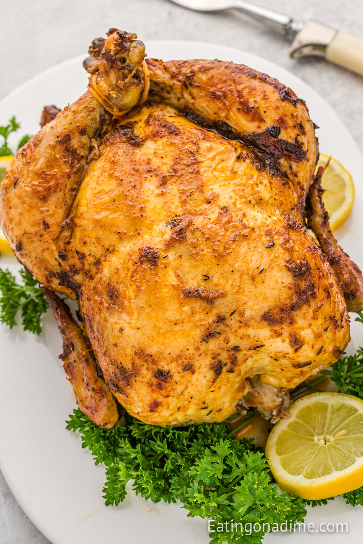  Rotisserie Chicken on a platter. 