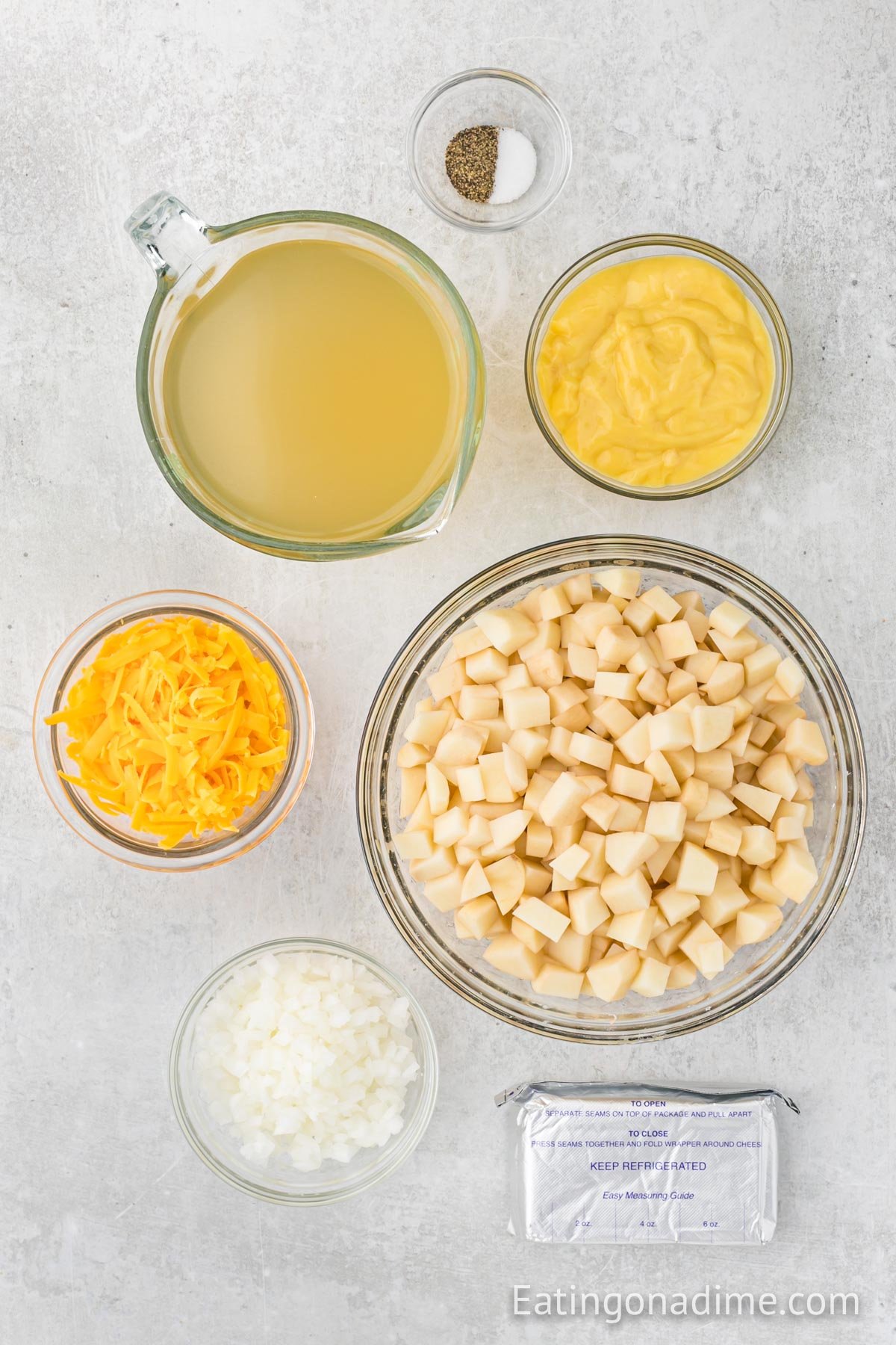 Ingredients for Paula Deen potato soup .