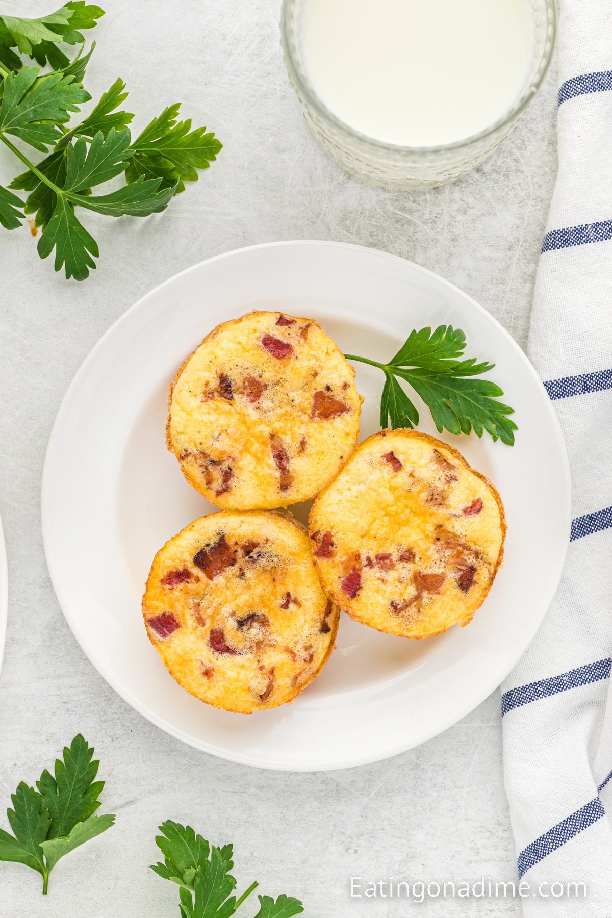 Egg Bites on a white plate