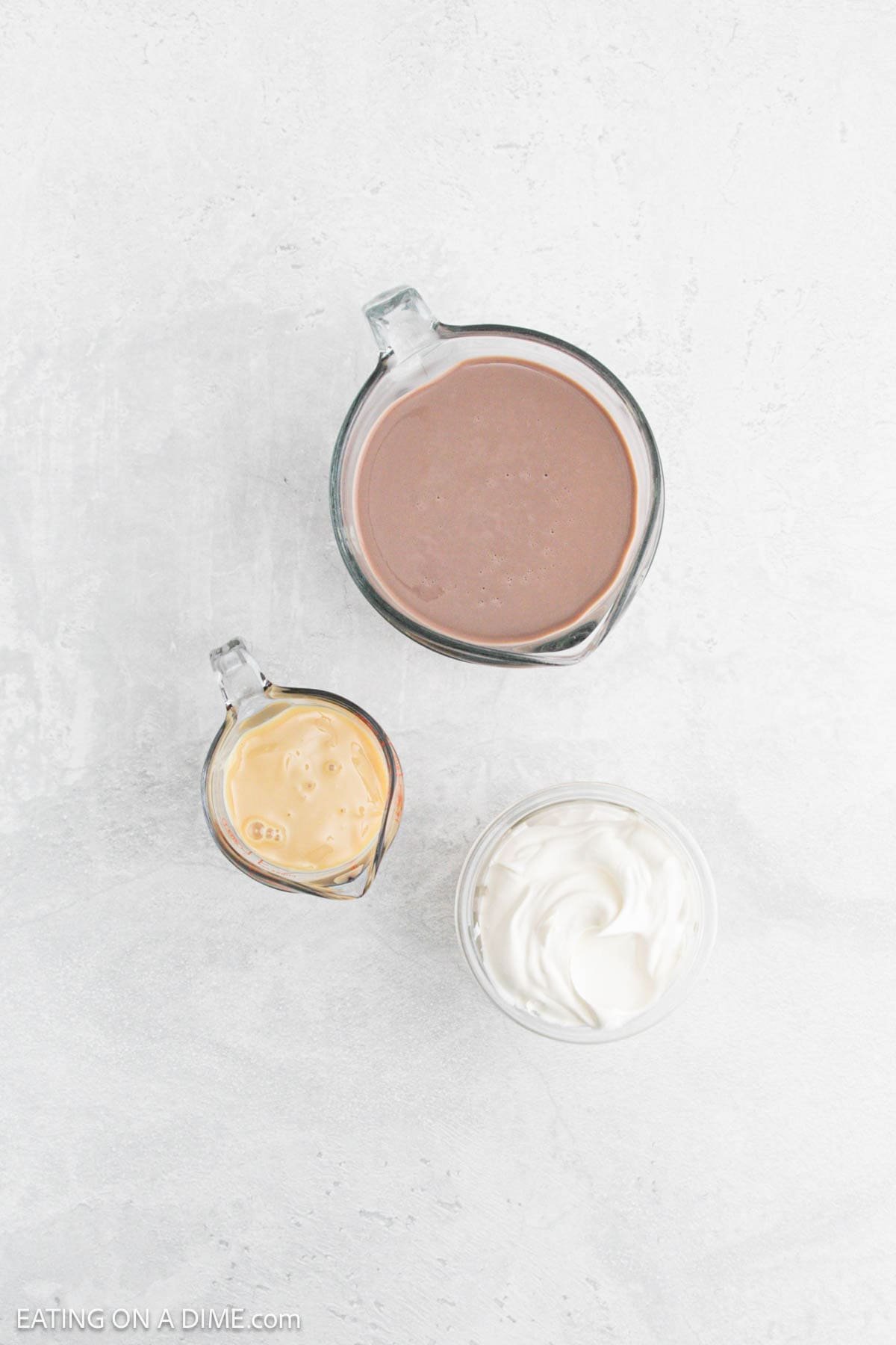 Vanilla Ice Cream, milk, Nesquick Powder