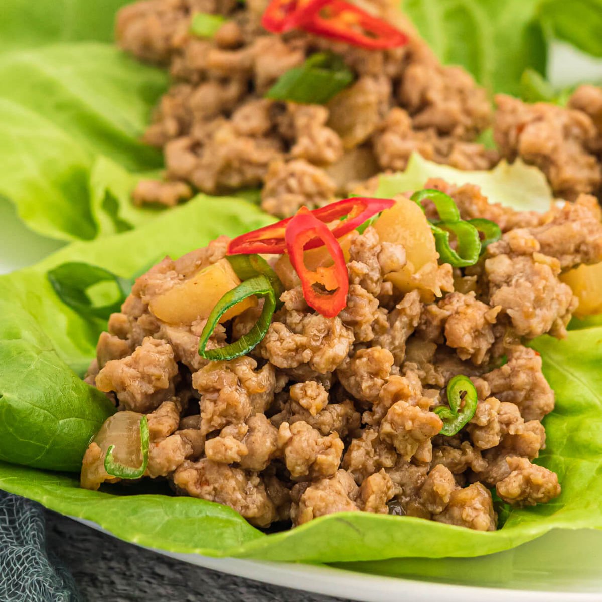 Asian Chicken Wraps on a plate