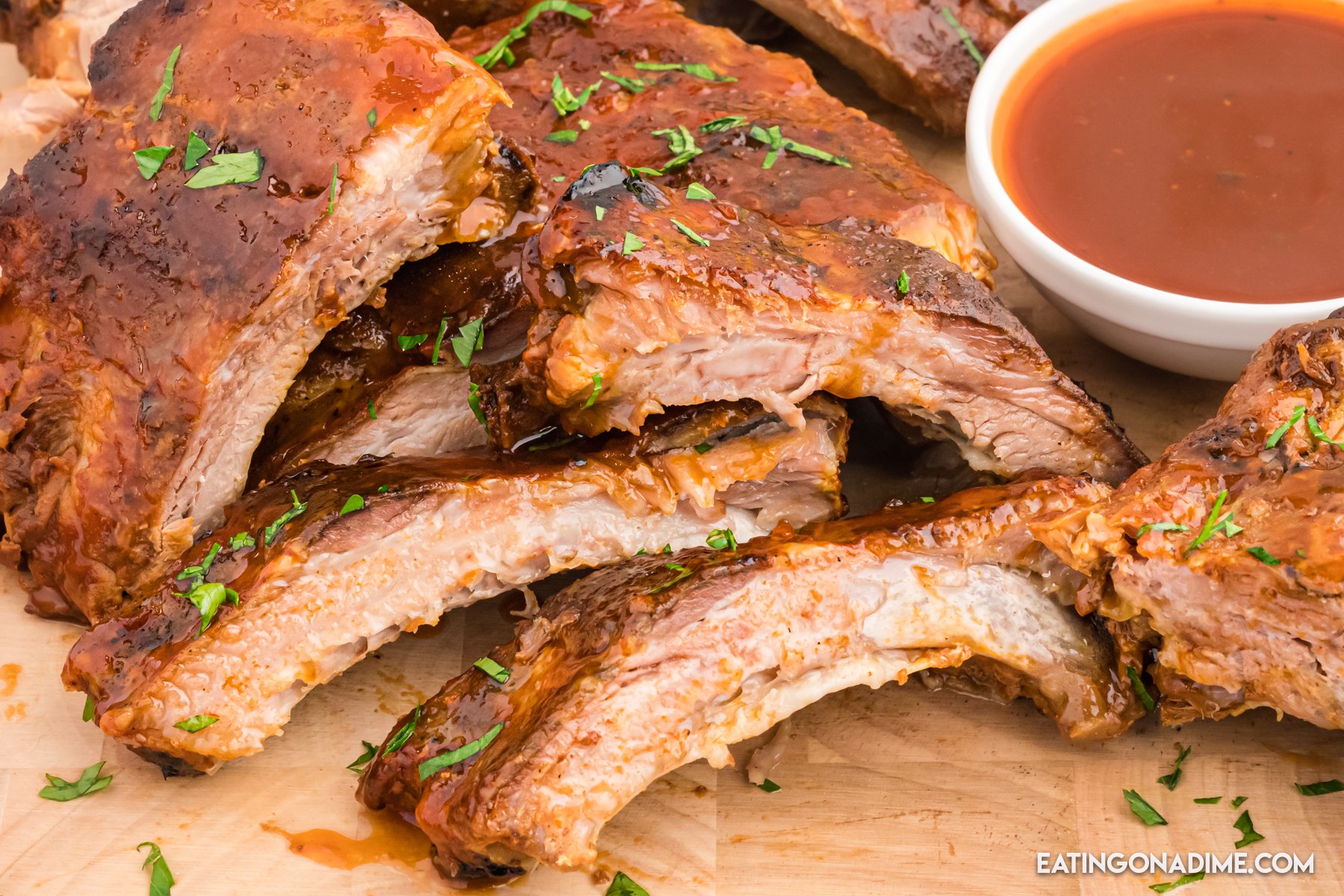 Close up photo of ribs. 