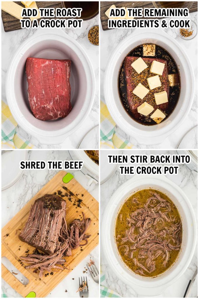 The process of making shredded beef