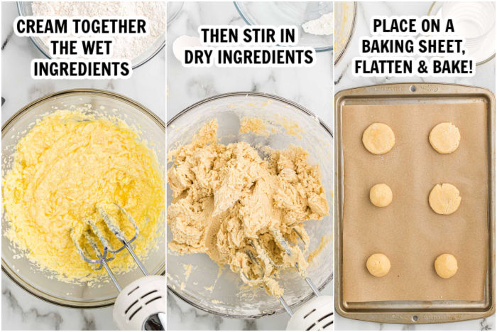 The process of making old fashioned sugar cookies
