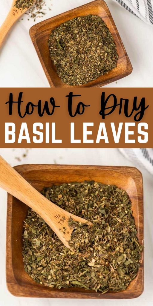 If you have fresh Basil Leaves, we will show you How to Dry Basil Leaves in the oven. These easy methods will help you preserve it to use in your recipes. Save your fresh herbs by drying them out to use in your favorite recipes. #eatingonadime #basil #howto #freshherbs 