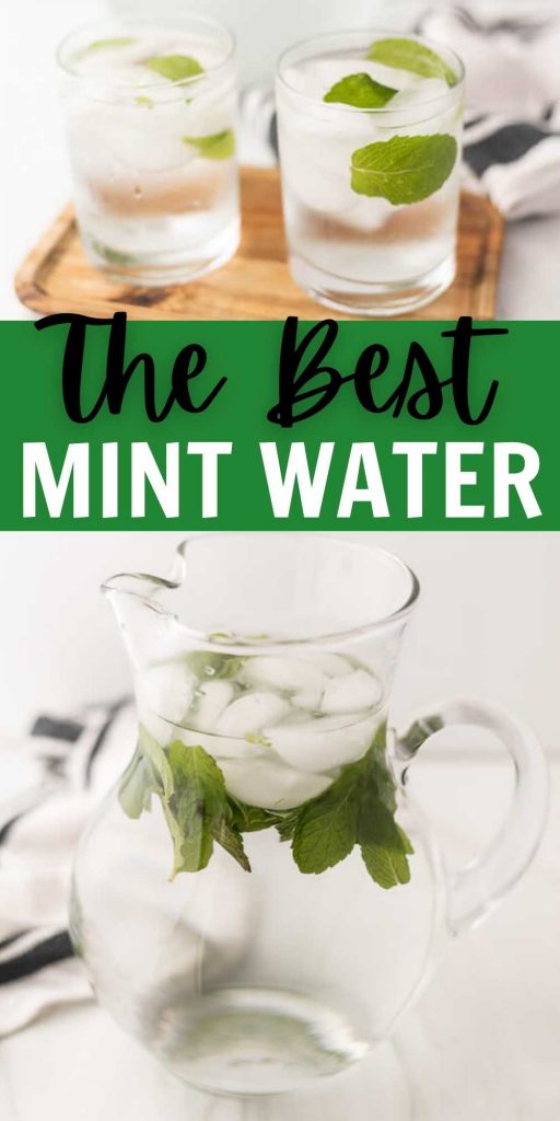 This easy Mint Water Recipe is just what you need to beat the heat. It is light and refreshing while being super easy to prepare. This mint water is easy to make at home and is the perfect summer drink recipe. #eatingonadime #mintrecipes #waterrecipes #drinkrecipes 