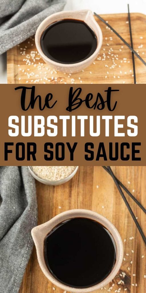 Learn The Best Soy Sauce Substitutes for this salty sauce ingredient. This key ingredient can not be skip when your dish calls for it. Check out these easy substitution ideas that you probably already have in your pantry. This substitutions include low sodium options and healthier options too! #eatingonadime #soysauce #substitutions #ingredientsubstituions 