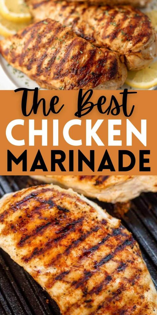 This is the best chicken marinade ever.  You’ll love this easy marinade that is amazing for all your favorite chicken grilling recipes. This marinade is made of simple ingredients but comes together for the best grilled chicken recipe. #eatingonadime #grillingrecipes #marinaderecipes #chickenrecipes 