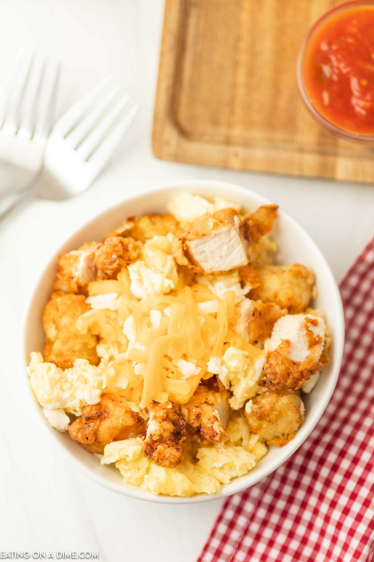 Hash brown scramble in a bowl