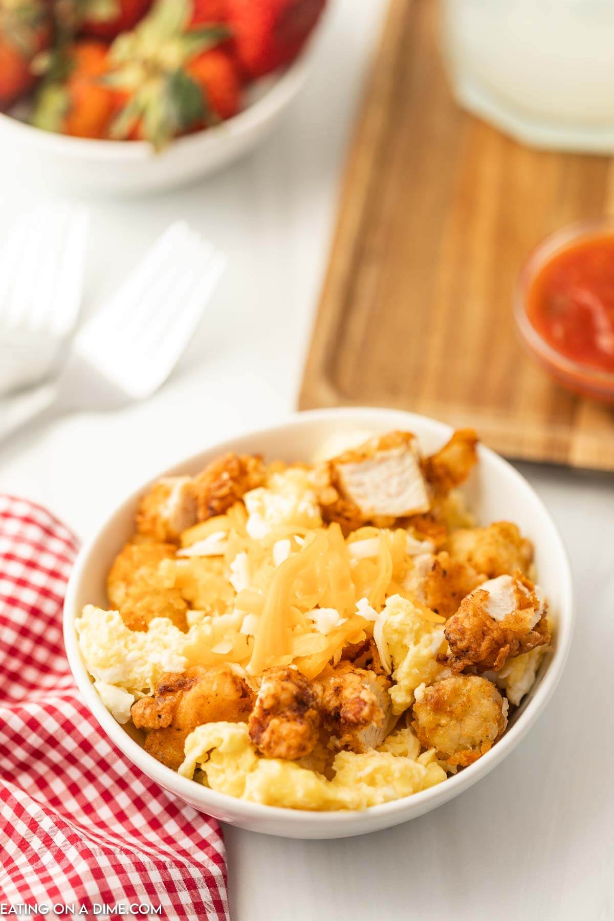 Hash brown scramble in a bowl