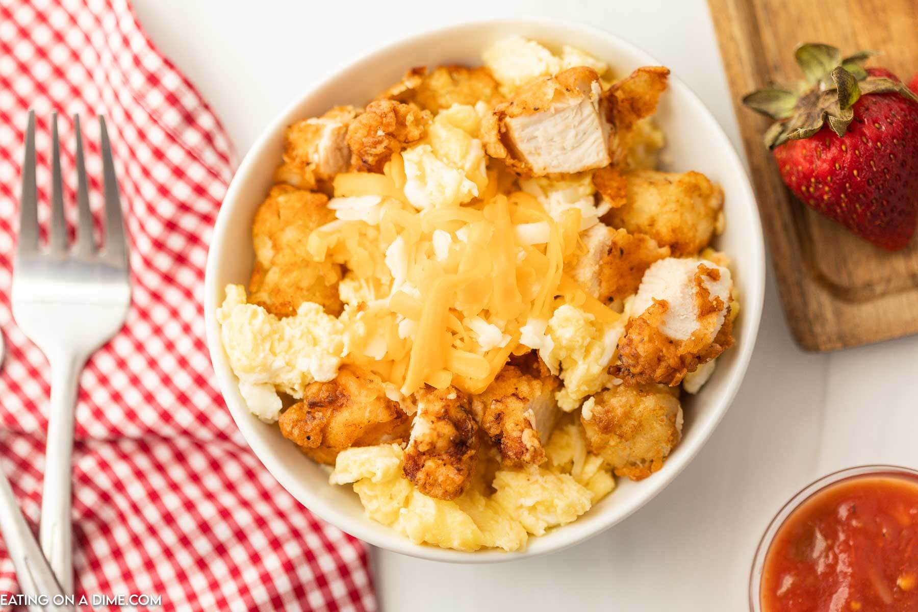 Hash brown scramble in a bowl