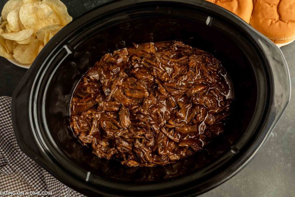 BBQ Shredded Beef in the Crock Pot