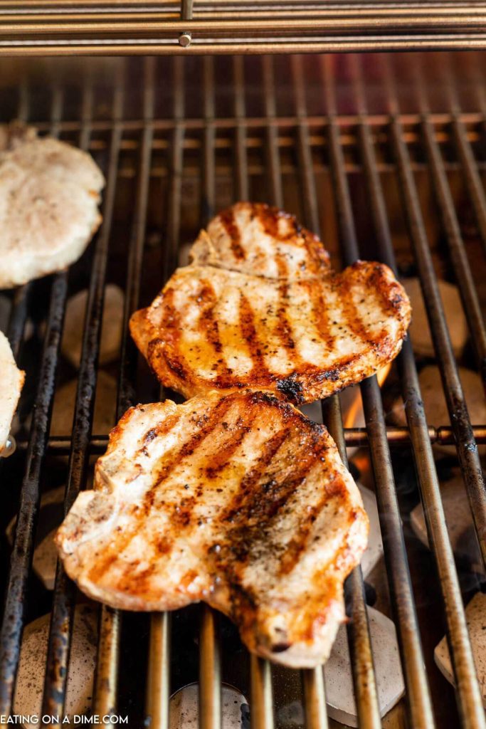 Pork Chops on the grill. 