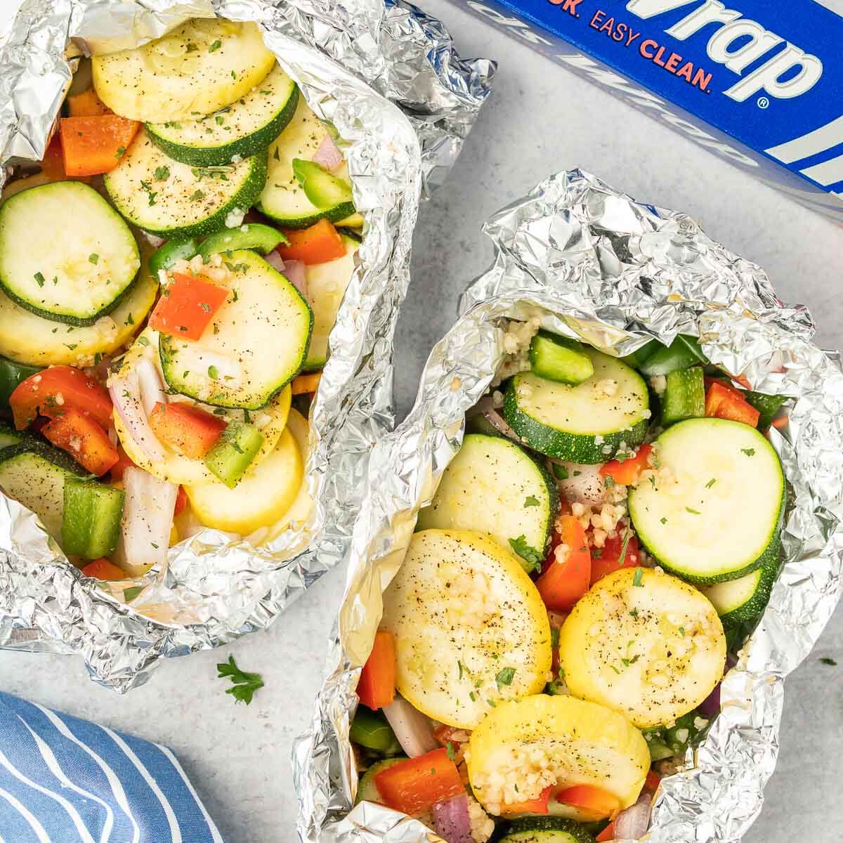 Grilled veggies in foil deals