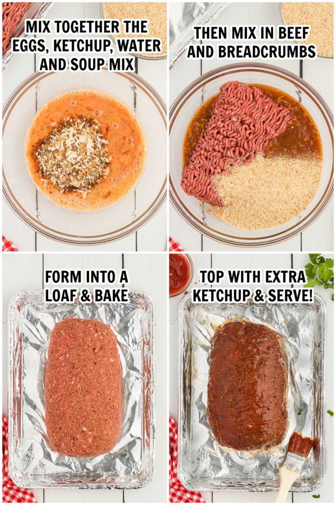 The process of making liption meatloaf
