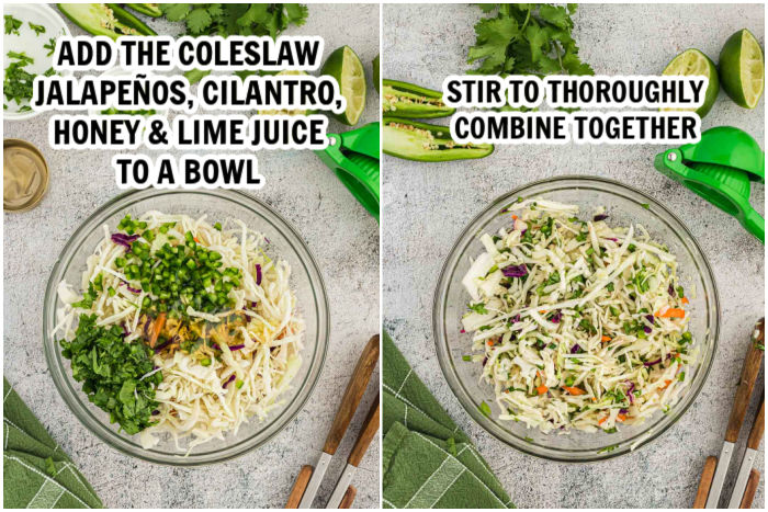 The process of preparing the clow slaw