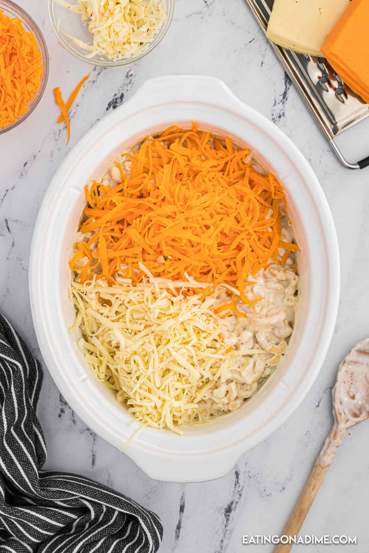 Top with shredded cheese 