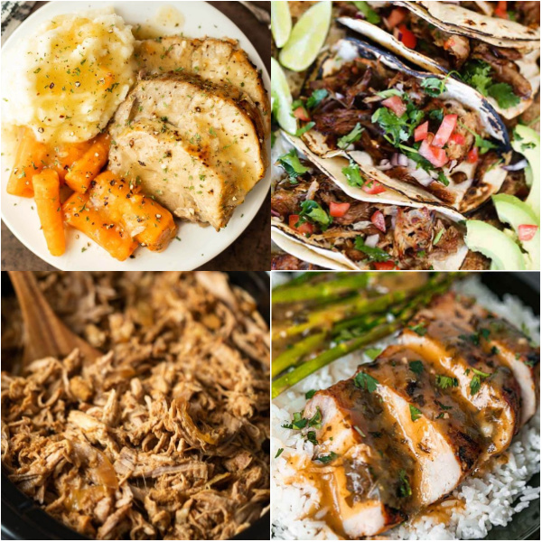 Check out 43 of our Best Crock Pot Pork Recipes. These pork recipes make dinner easy by making it in the slow cooker. These slow cooker pork recipes include low carb and healthy recipes too!  These crockpot recipes are perfect for dinner.  #eatingonadime #crockpotrecipes #slowcookerrecipes #porkrecipes 
