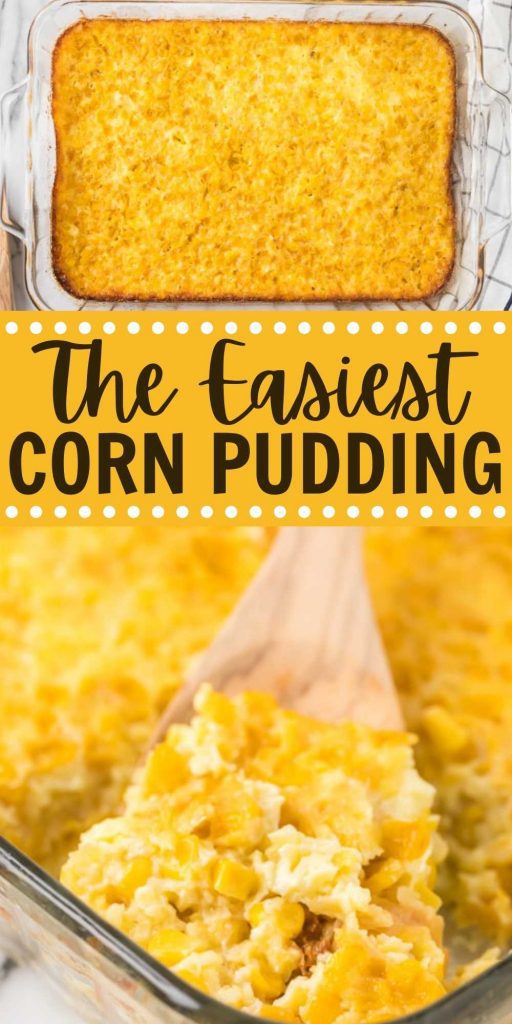 Easy Corn Pudding Recipe is a comfort food dish packed with sweet and delicious corn. This recipe is made without jiffy mix and so easy. This simple corn pudding casserole is easy to make and the perfect Holiday side dish recipe. #eatingonadime #sidedishrecipes #cornrecipes #holidayrecipes 
