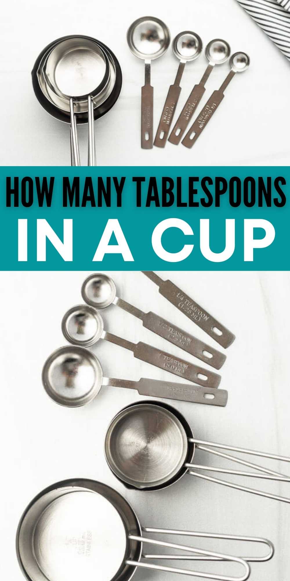 This guide will give you the conversion of How Many Tablespoons in a Cup. If you are making a recipe this easy conversion table will help. #eatingonadime #measurementconversions #kitchentips 
