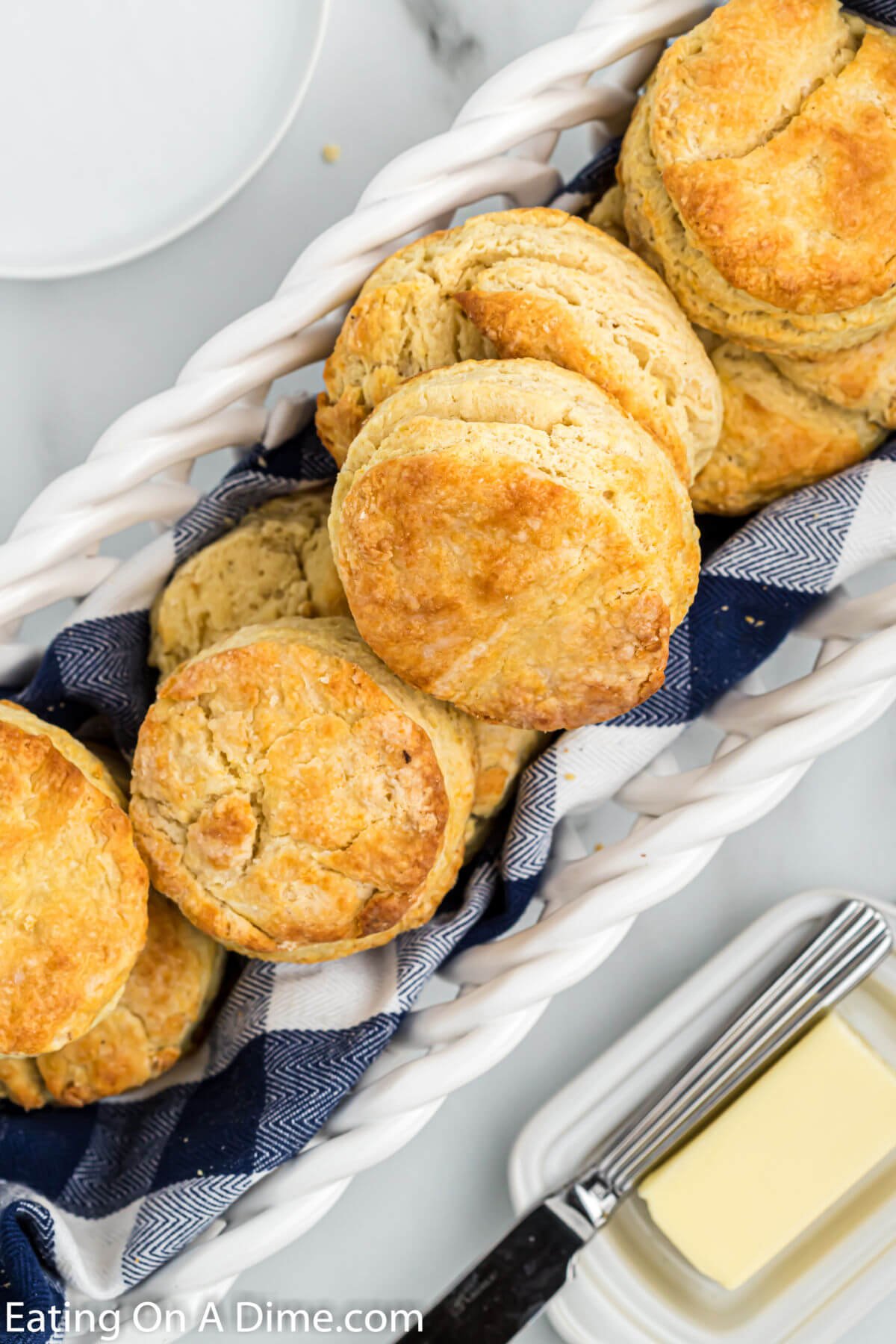 KFC biscuit on a platter. 