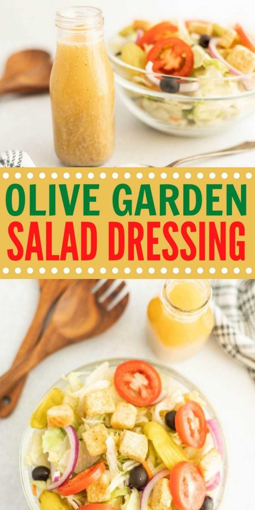 Learn how to make the best copycat Olive Garden salad dressing at home with this easy recipe! The Olive Garden salad dressing is fresh, zesty and easier to make at home than you think. This homemade salad dressing from scratch is the best! #eatingonadime #copycatrecipes #saladdressingrecipes #italianrecipes 