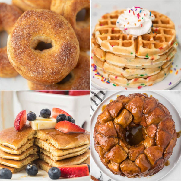 Try 36 of the Best Sweet Breakfast Recipes that the entire family will love. These breakfast ideas are easy to prepare and a great way to start your day. These breakfast ideas include donuts, pancakes, keto recipes and waffles too.  You will love these quick and easy breakfast ideas. #eatingonadime #breakfastrecipes #easybreakfastrecipes 
