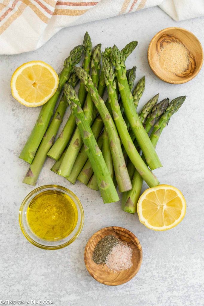 Ingredients for Grilled asparagus.