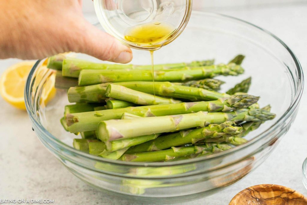 Bowl of asparagus. 