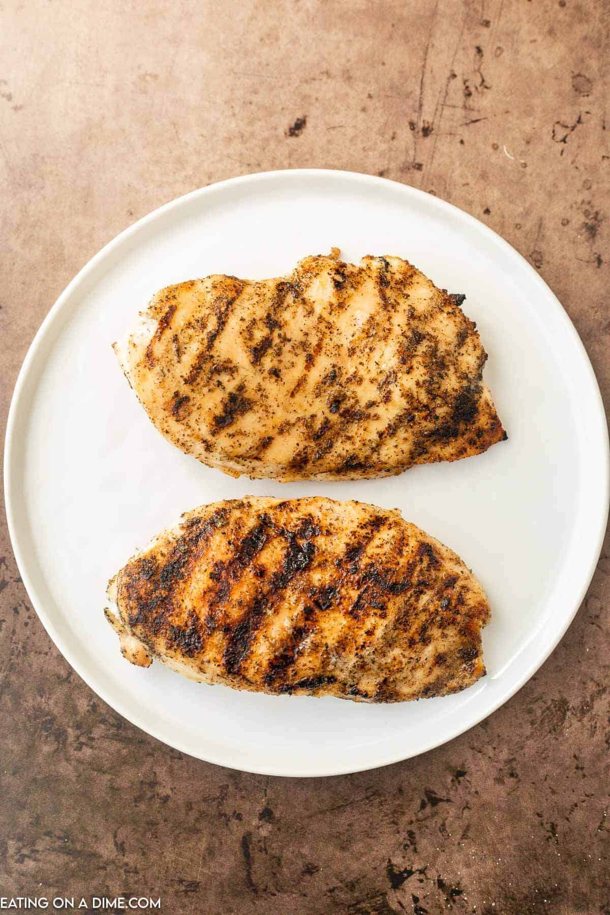 Grilled chicken on a plate