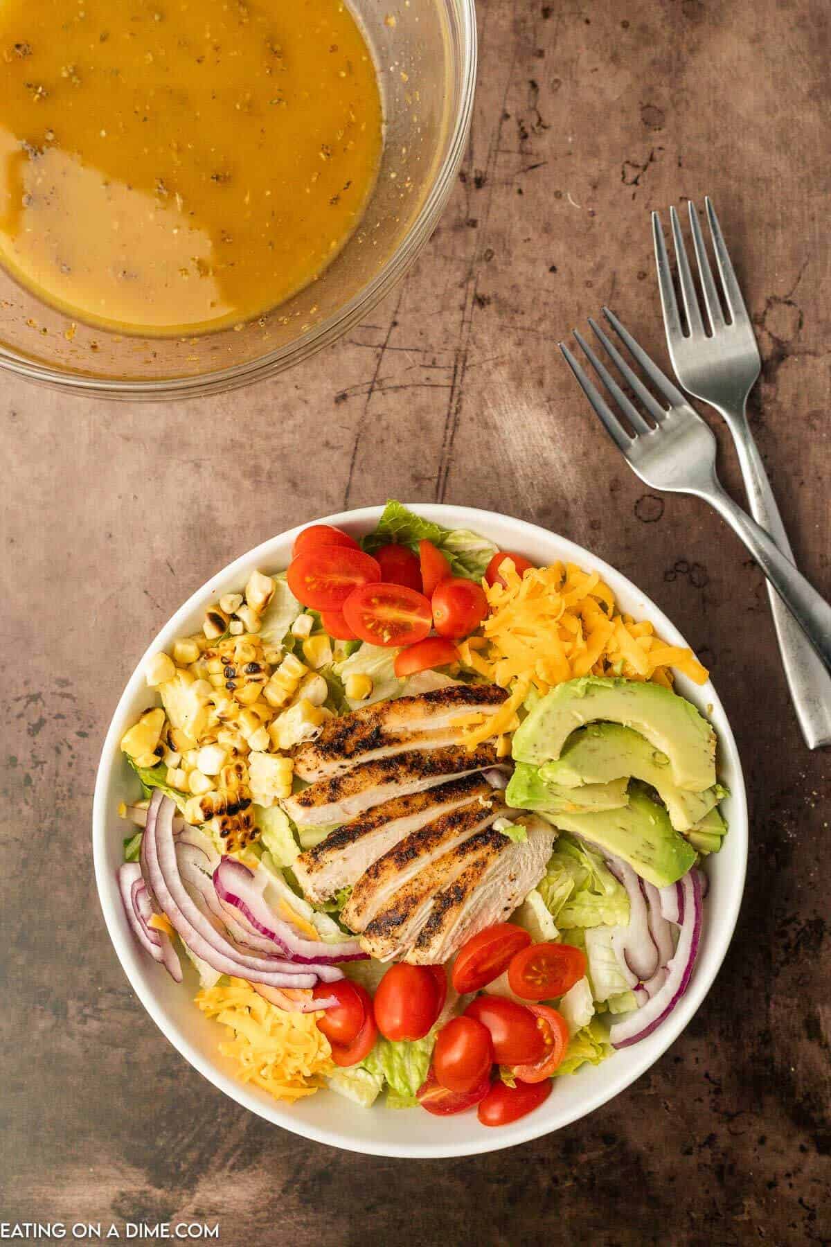 Grilled Chicken Salad in a bowl