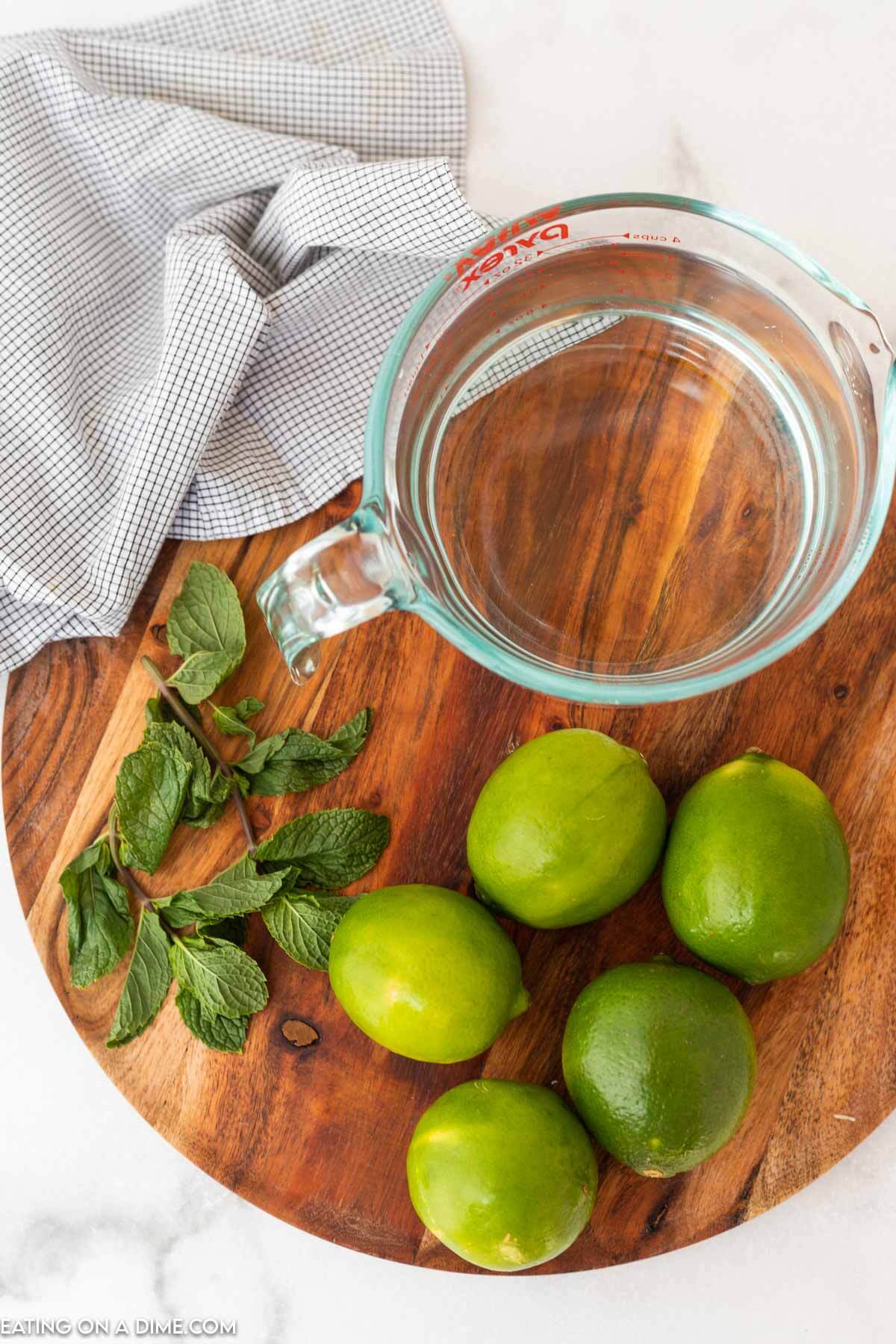 Ingredients for Lime Water.