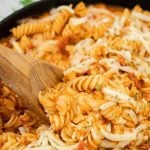 Easy one pot pepperoni pasta.
