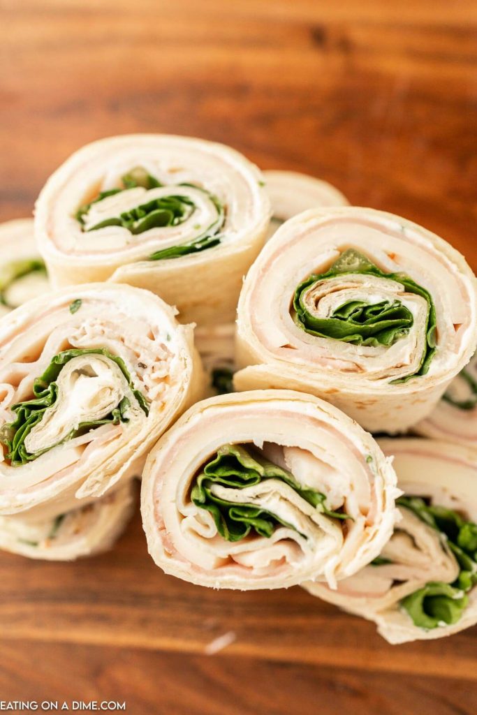 Pinwheel Sandwiches stacked
