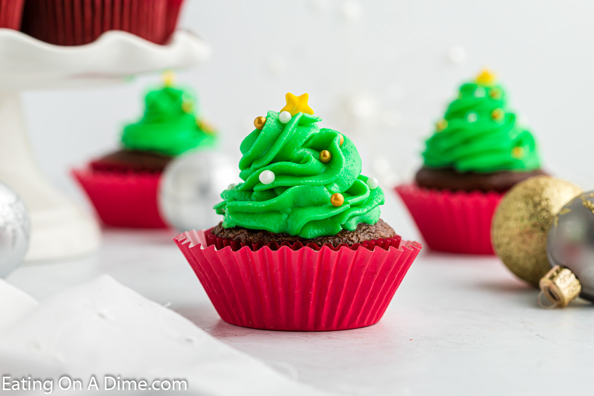 Christmas Tree Cupcakes 