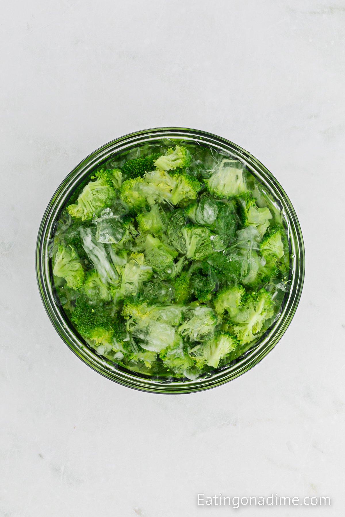 Steamed broccoli in a bowl