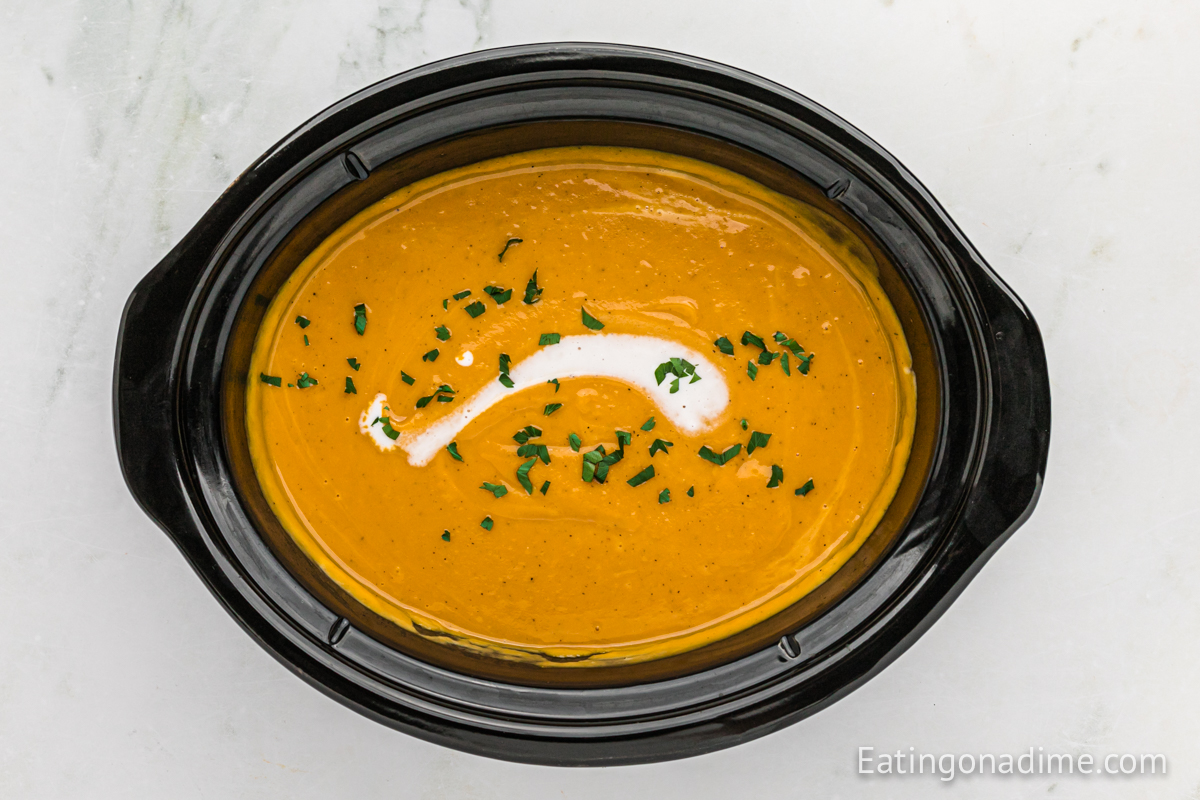 Sweet Potato Soup in the crock pot