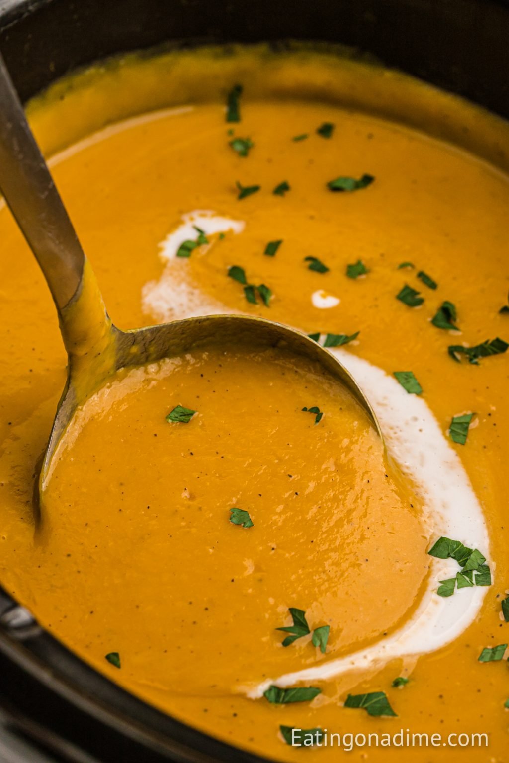 Crock Pot Sweet Potato Soup Eating on a Dime