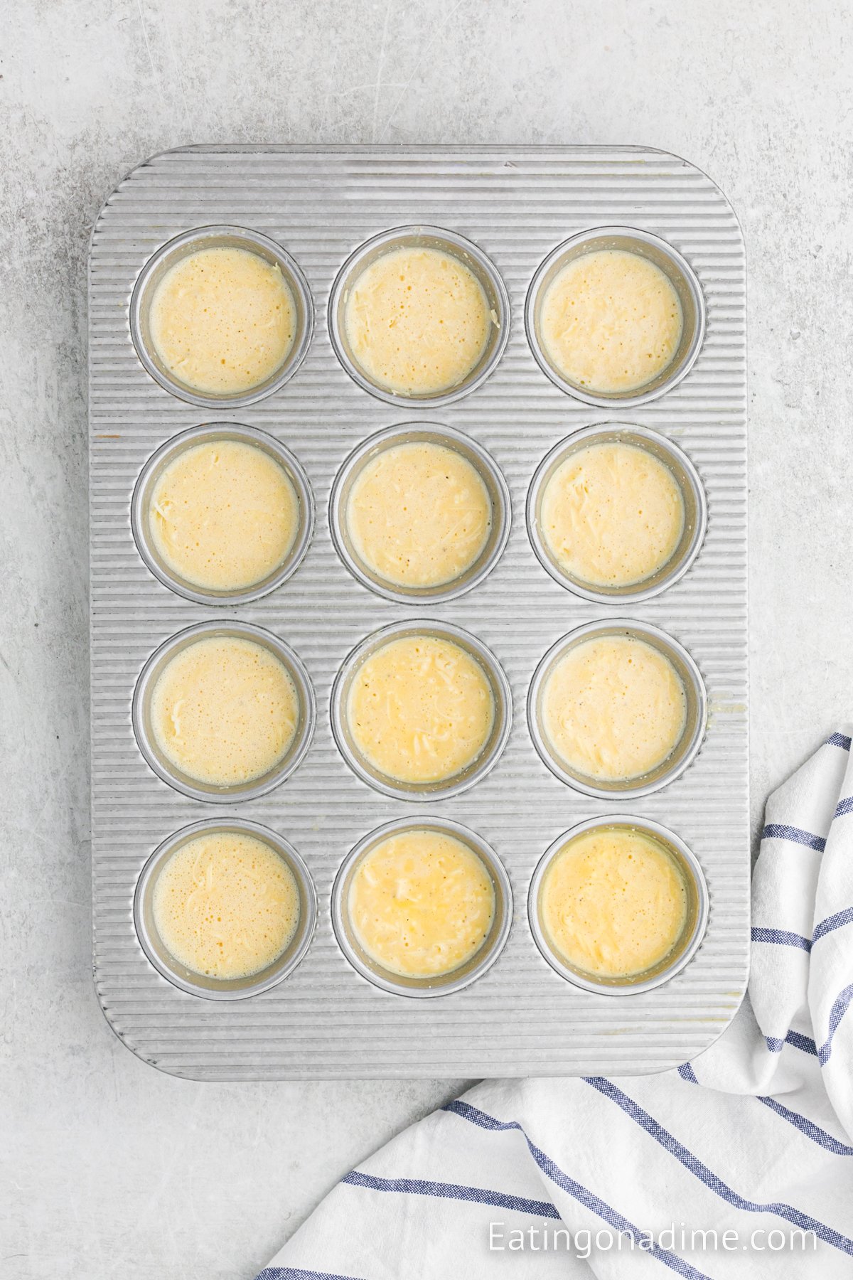 Pour mixture into muffin cups 