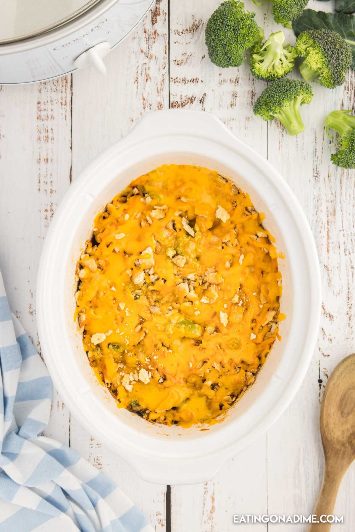 Broccoli Cheese Casserole in the slow cooker