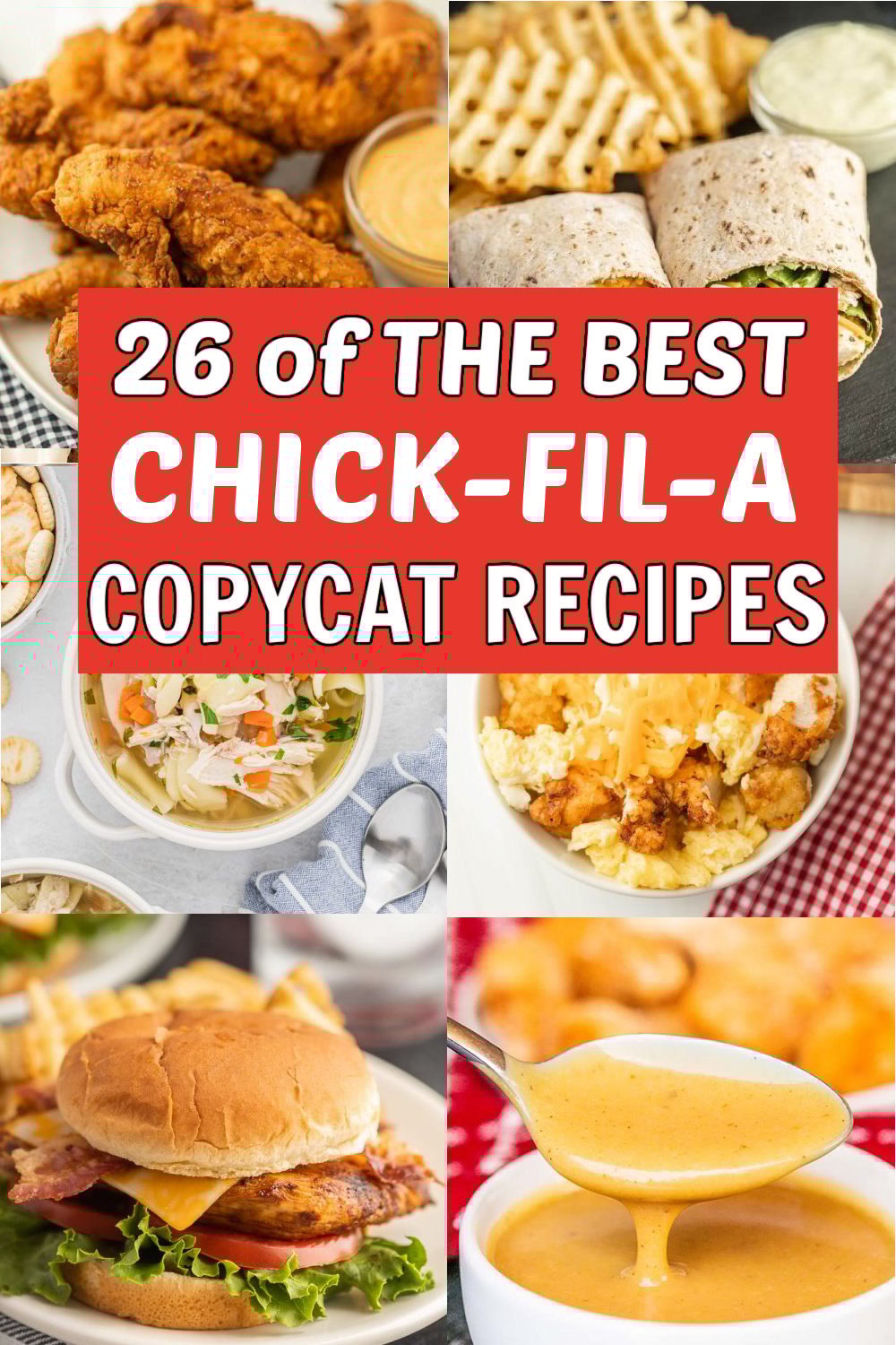 Chick-Fil-A is one of our favorite fast food restaurants. That is why we created Copycat Chick-Fil-A Recipes so we can have it anytime. These easy copycat recipes are delicious! #eatingonadime #chickfila #copycatrecipes
